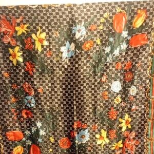 Gucci Black Floral Skirt